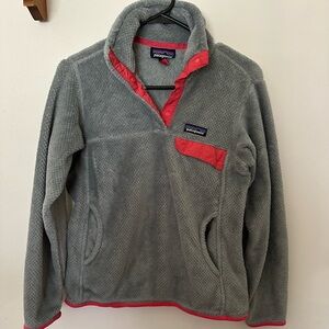 Patagonia Gray Fleece with Red Trim